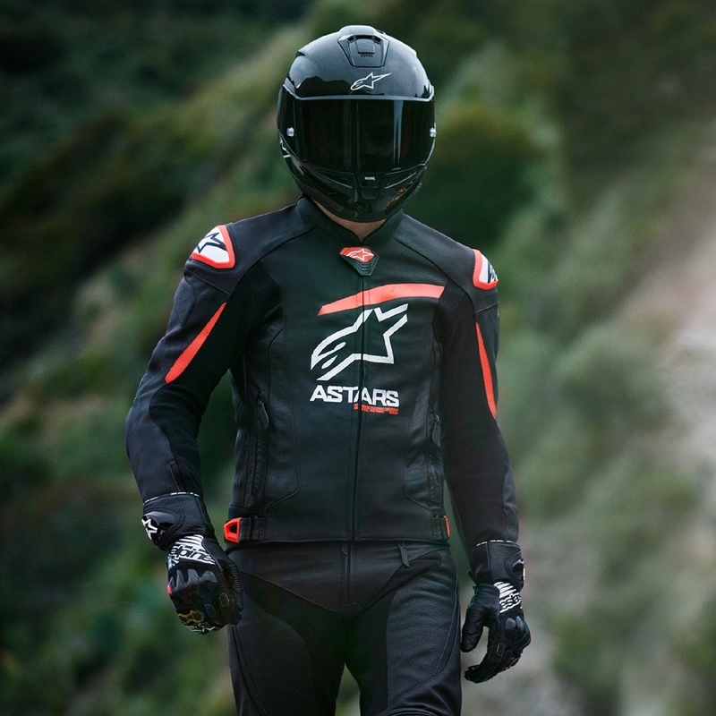 Alpinestars GP plus R 4 Airflow Black-Fluo Red-White Кожено мотоциклетно яке