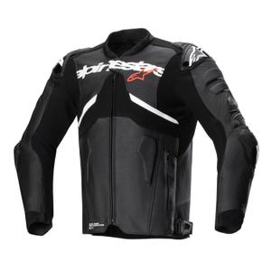 Alpinestars Atem 5 черно и бяло кожено мотоциклетно яке