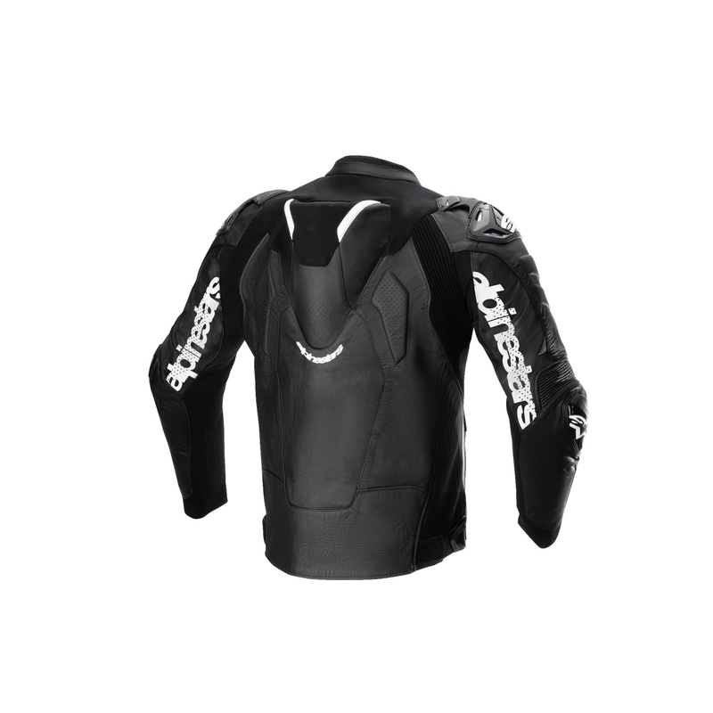 Alpinestars Atem 5 черно и бяло кожено мотоциклетно яке