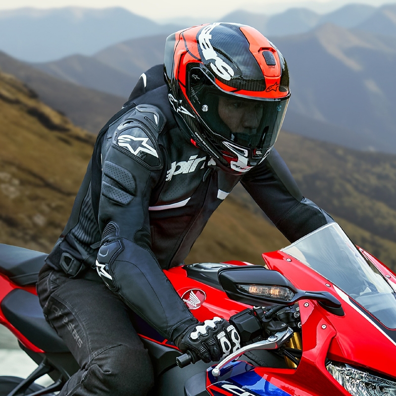 Alpinestars Atem 5 черно и бяло кожено мотоциклетно яке