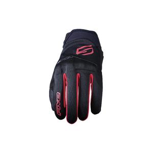 Ръкавици за мотоциклет FIVE Globe EVO черно-червени