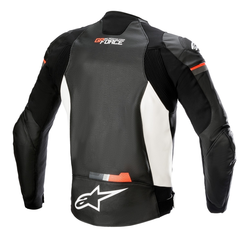 Кожено мотоциклетно яке Alpinestars GP Force Airflow Black-White-Fluo Red