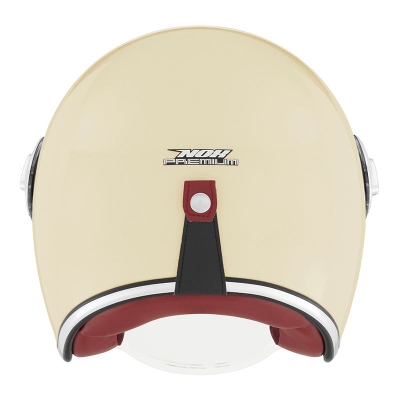 Отворена мотоциклетна каска NOX PREMIUM Heritage cream white