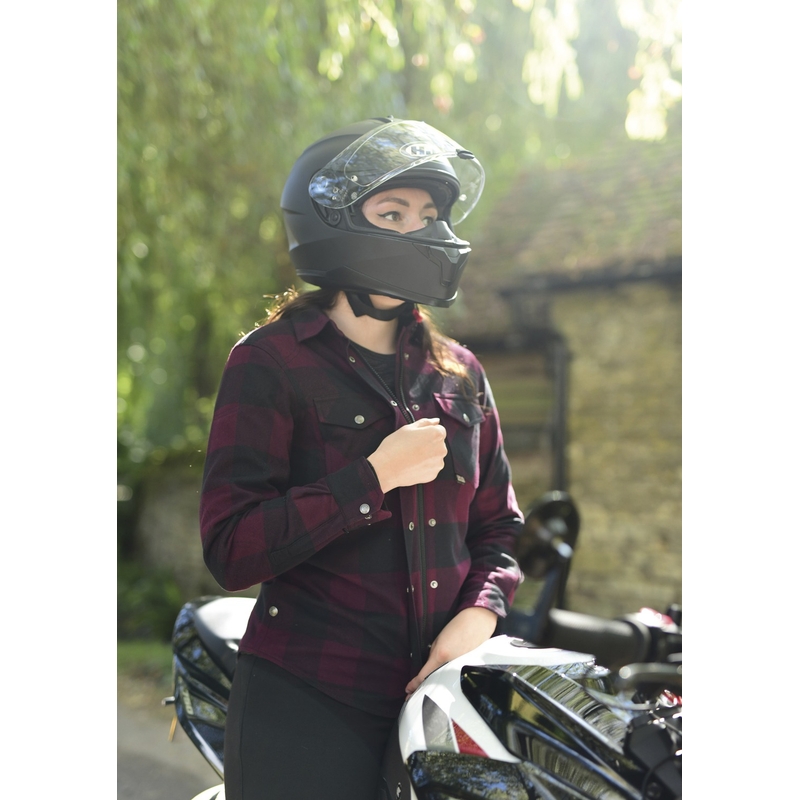Дамска риза Oxford Kickback 2.0 Motorcycle Shirt Red and Black