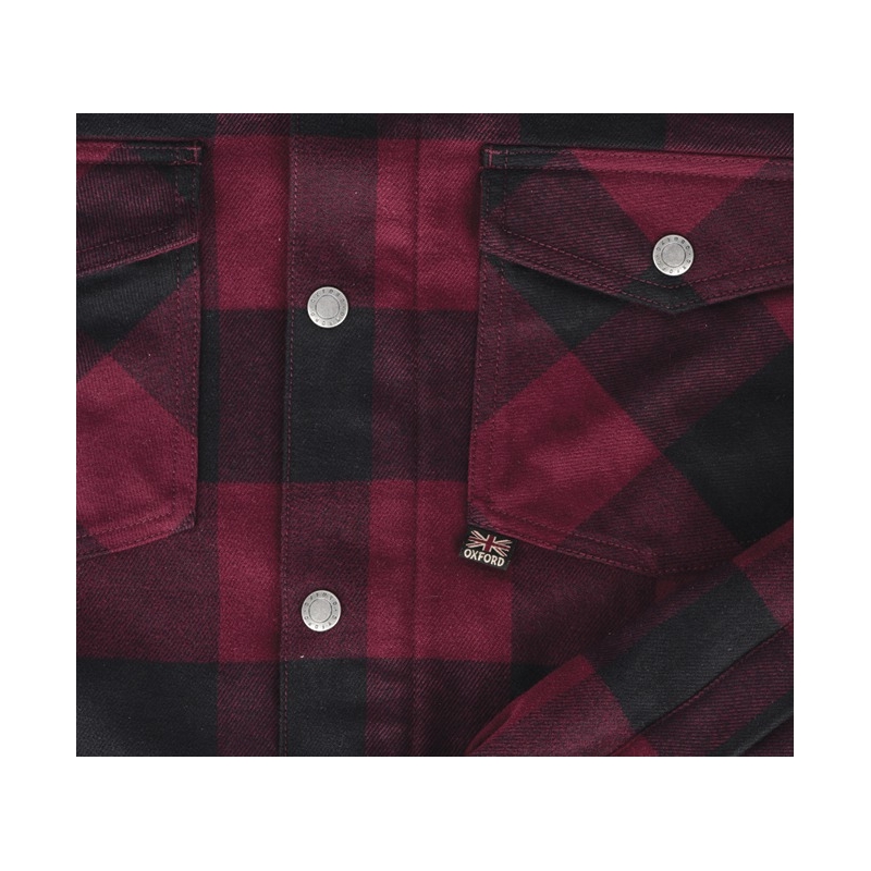 Дамска риза Oxford Kickback 2.0 Motorcycle Shirt Red and Black