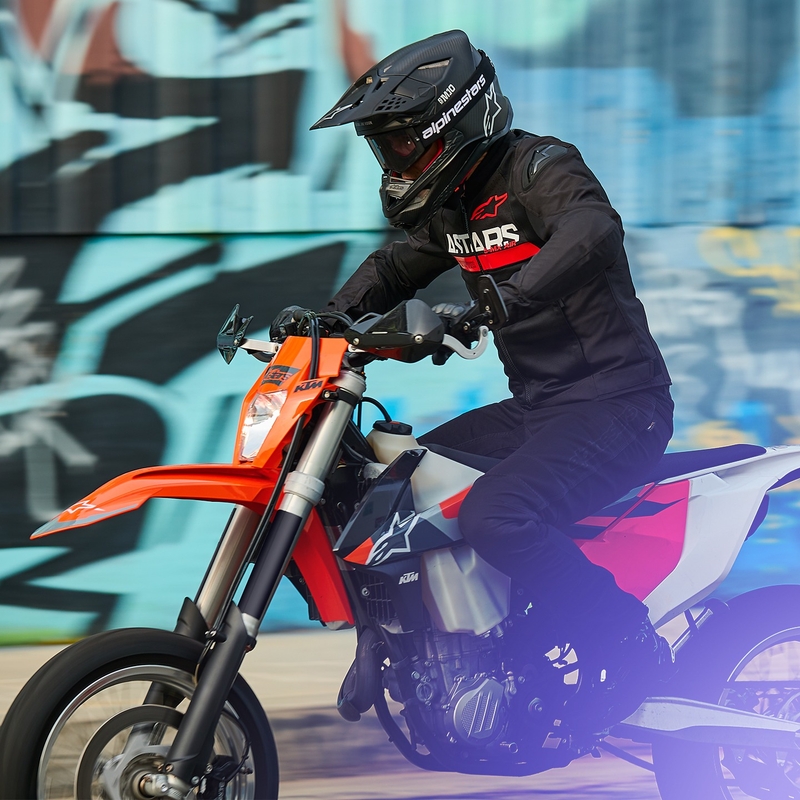 Мотоциклетно яке Alpinestars SMX Air черно и флуорово червено