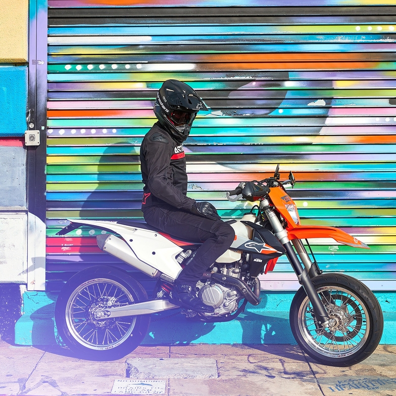 Мотоциклетно яке Alpinestars SMX Air черно и флуорово червено
