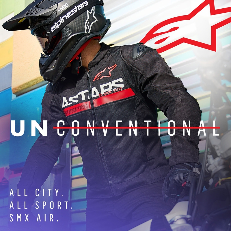 Мотоциклетно яке Alpinestars SMX Air черно и флуорово червено