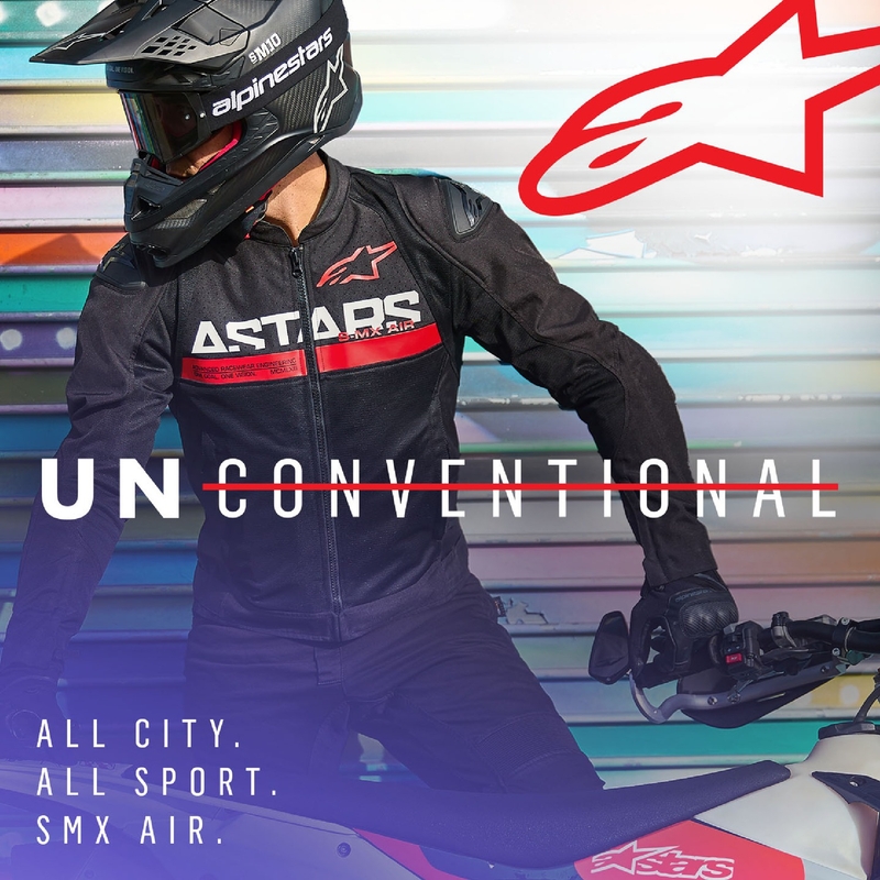 Мотоциклетно яке Alpinestars SMX Air черно и флуорово червено