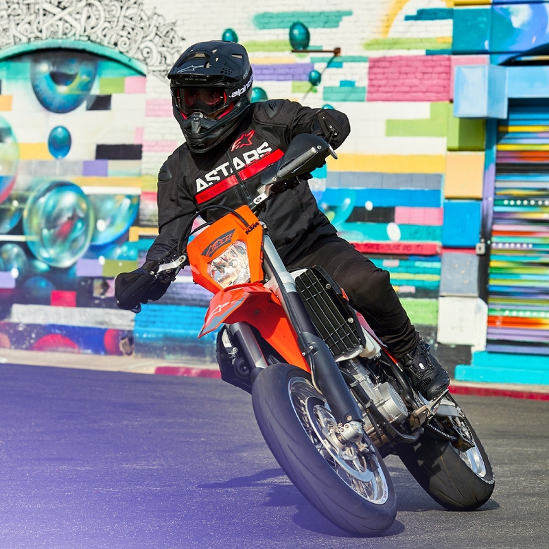 Мотоциклетно яке Alpinestars SMX Air черно и флуорово червено