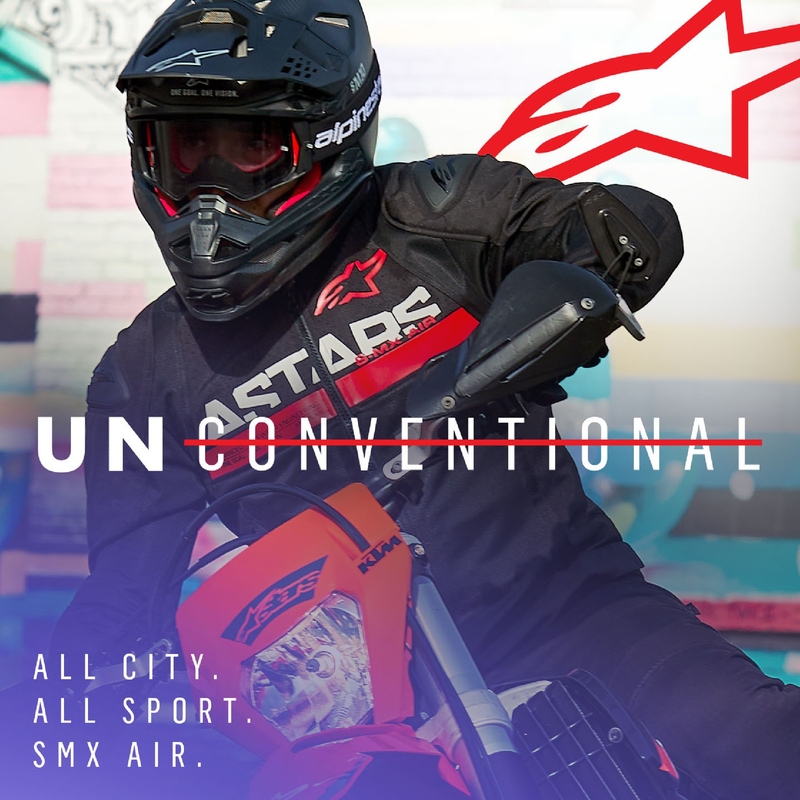 Мотоциклетно яке Alpinestars SMX Air черно и флуорово червено