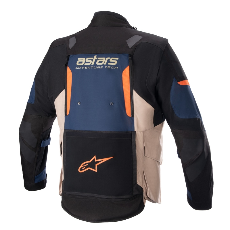 Alpinestars Halo Drystar Тъмно синьо-каки-оранжево-черно яке за мотоциклет