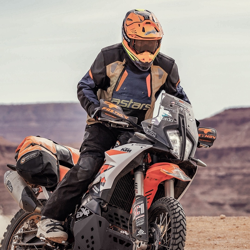 Alpinestars Halo Drystar Тъмно синьо-каки-оранжево-черно яке за мотоциклет