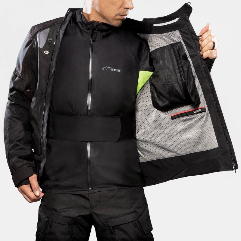 Мотоциклетно яке Alpinestars Halo Drystar светло сиво-тъмно сиво-черно-флуо червено