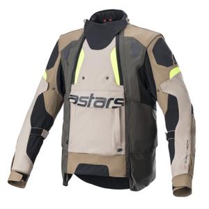 Мотоциклетно яке Alpinestars Halo Drystar каки-бежово-флуорово жълто