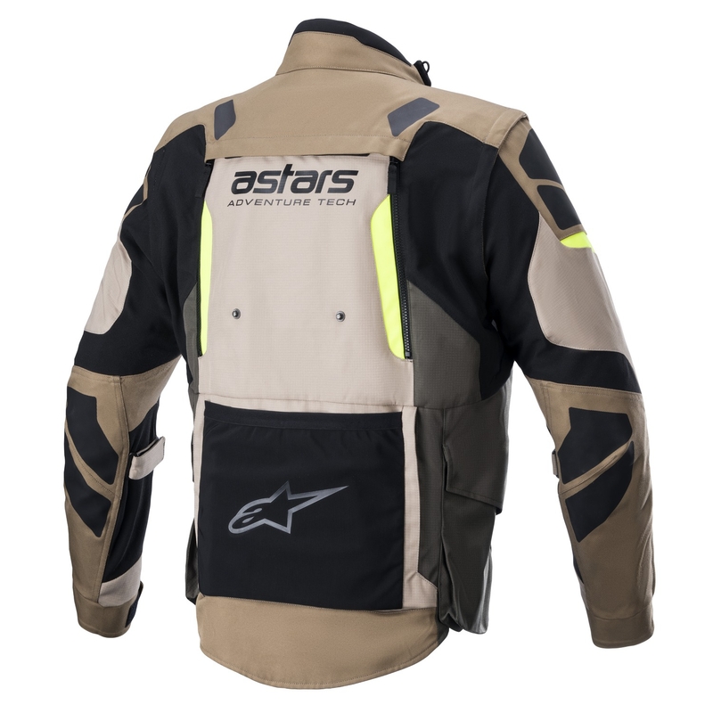 Мотоциклетно яке Alpinestars Halo Drystar каки-бежово-флуорово жълто