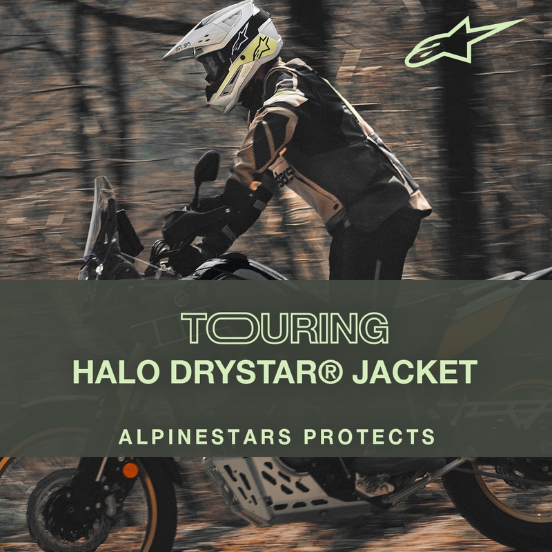 Мотоциклетно яке Alpinestars Halo Drystar каки-бежово-флуорово жълто