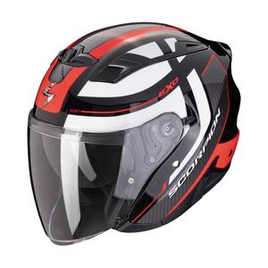Отворена мотоциклетна каска SCORPION EXO-230 PUL черно-червена