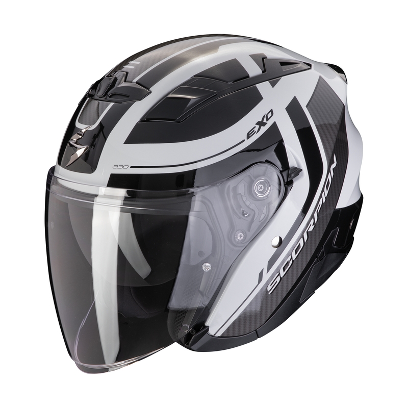 Отворена мотоциклетна каска SCORPION EXO-230 PUL сиво-черна разпродажба