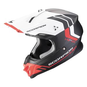 Мотокрос каска Scorpion VX-16 EVO AIR Fusion матово черно-червена