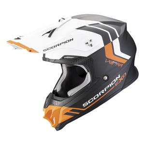 Каска за мотокрос Scorpion VX-16 EVO AIR Fusion матово черно-оранжева