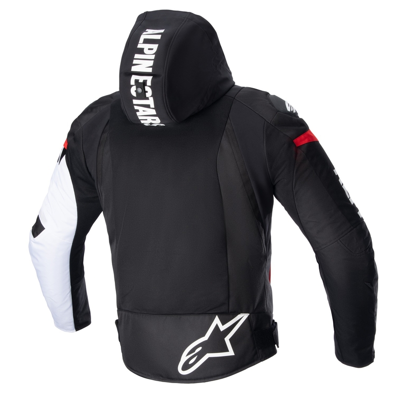 Alpinestars Zaca Air Водоустойчиво мотоциклетно яке Black-White-Fluo Red