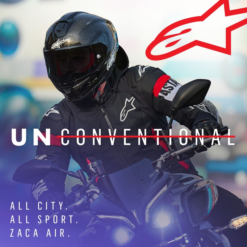 Alpinestars Zaca Air Водоустойчиво мотоциклетно яке Black-White-Fluo Red