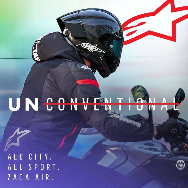 Alpinestars Zaca Air Водоустойчиво мотоциклетно яке Black-White-Fluo Red