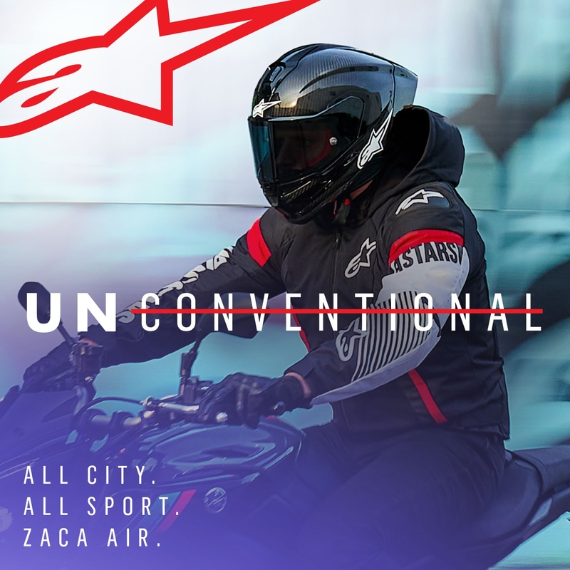 Alpinestars Zaca Air Водоустойчиво мотоциклетно яке Black-White-Fluo Red