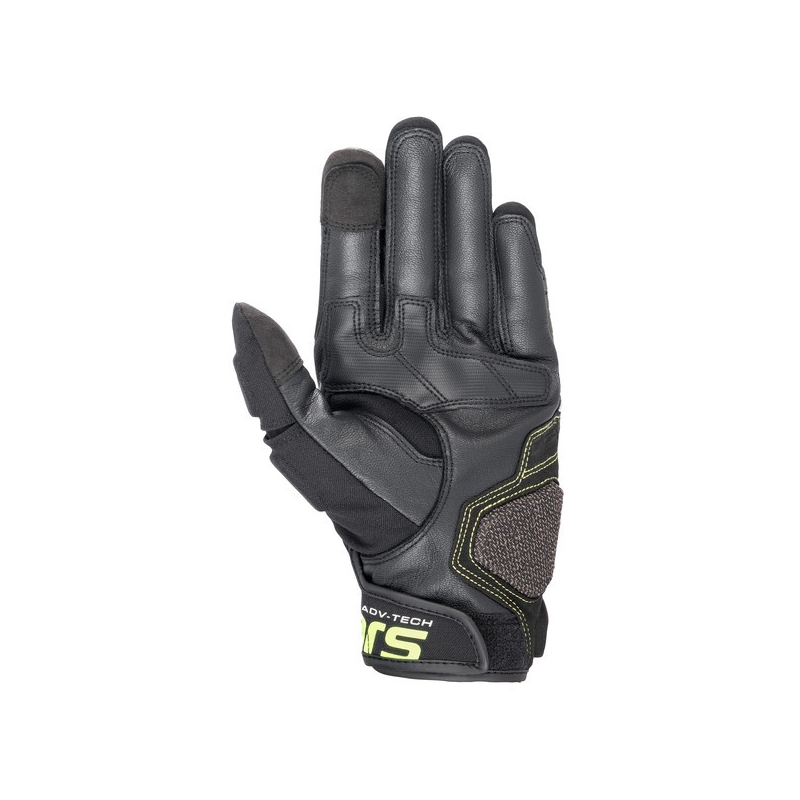 Alpinestars Halo черно-зелено-жълти ръкавици за мотоциклетизъм