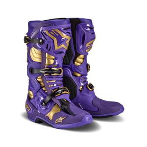 Alpinestars Tech 10 Limited Edition Champ Purple and Gold Мотоциклетни ботуши