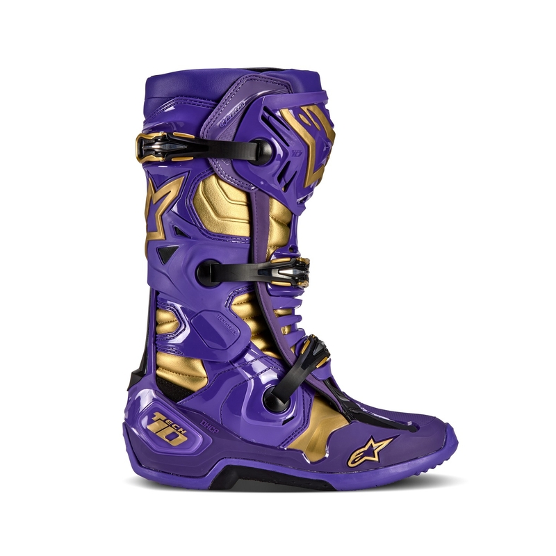 Alpinestars Tech 10 Limited Edition Champ Purple and Gold Мотоциклетни ботуши