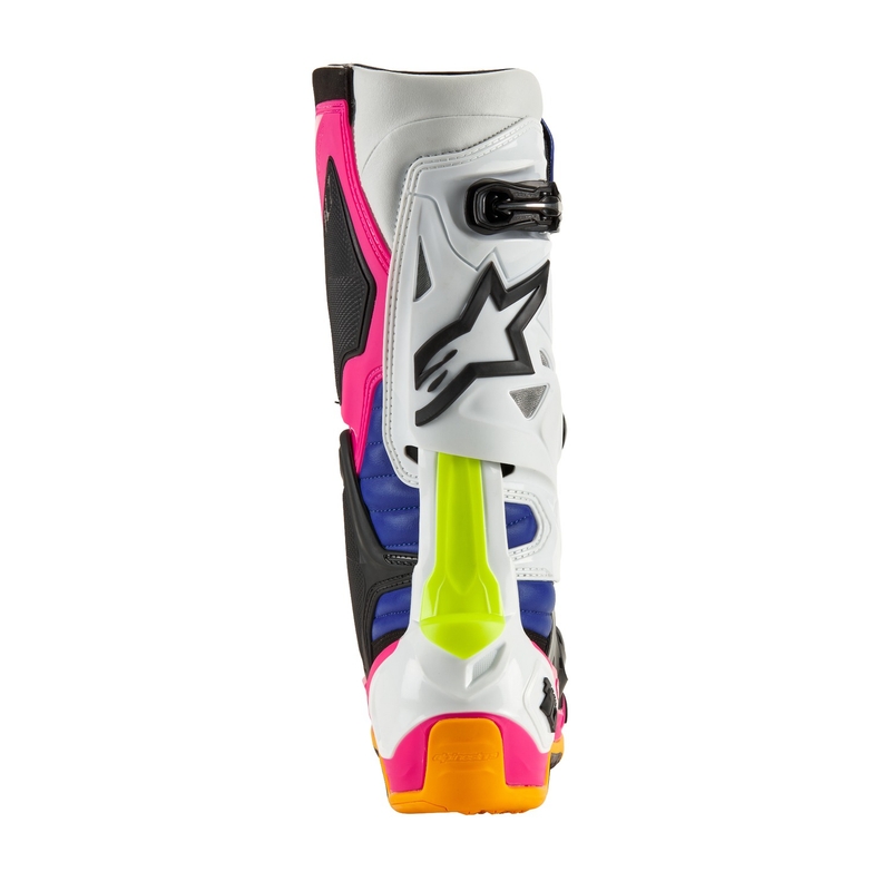 Alpinestars Tech 10 Limited Edition Coast White-Dark Blue-Pink-Fluo Yellow-Orange-Black Мотоциклетни ботуши