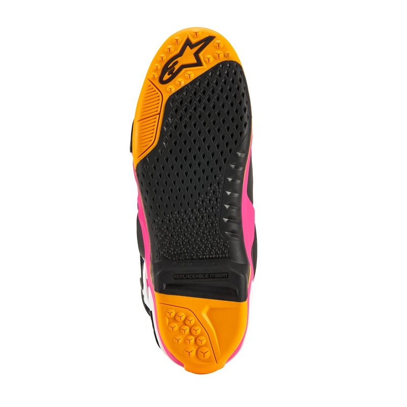 Alpinestars Tech 10 Limited Edition Coast White-Dark Blue-Pink-Fluo Yellow-Orange-Black Мотоциклетни ботуши