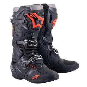 Мотоциклетни ботуши Alpinestars Tech 10 black-fluo red-grey