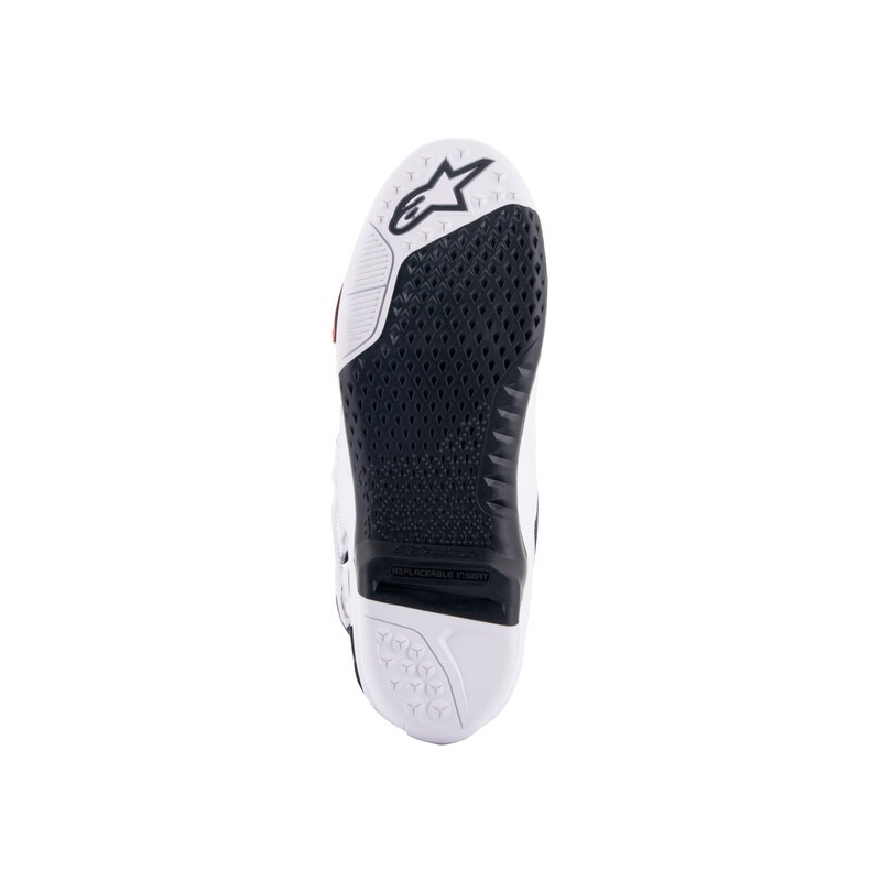 Alpinestars Tech 10 оранжево-жълто-лилаво-бяло-черни мотоциклетни ботуши