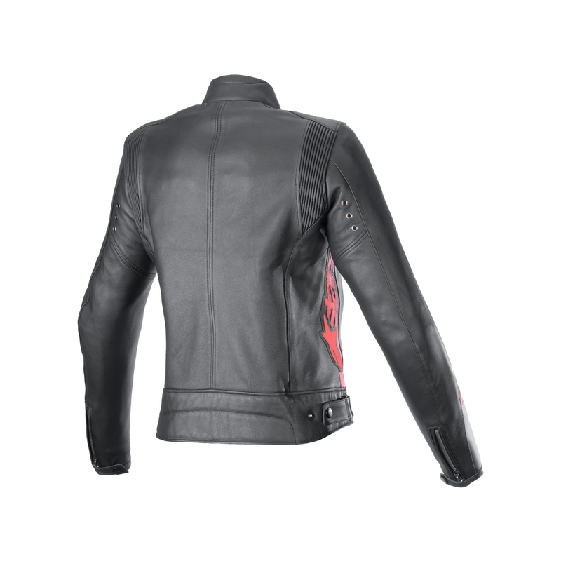 Alpinestars Stella Dyno дамско кожено яке за мотоциклетизъм черно и червено