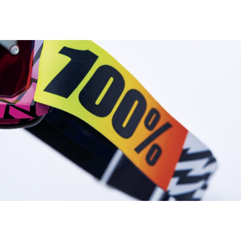 Очила за мотокрос 100% ACCURI 2 Special UTV/OTG - лимитирана серия Ken Block червени с хромиран плексиглас
