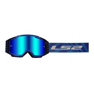 Мотокрос очила LS2 Charger PRO сини с иридиев плексиглас