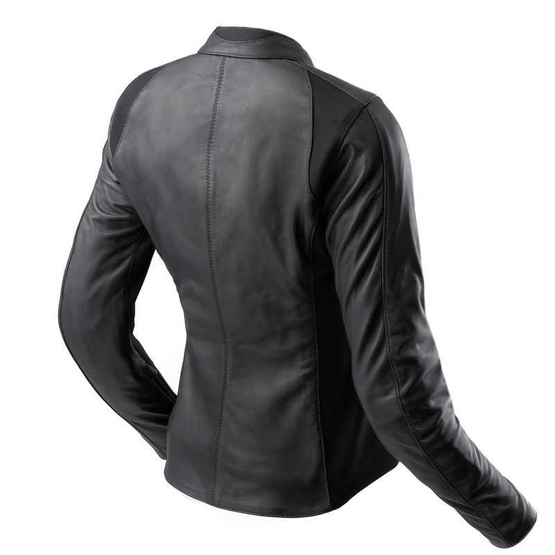 Дамско яке Rebelhorn Siena Black Leather Motorcycle Jacket