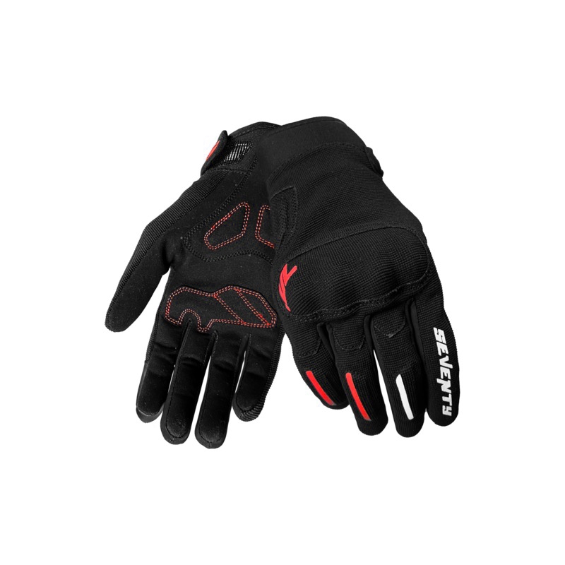 Ръкавици за мотоциклет Seventy Degrees SD-C40 Asphalt black and red