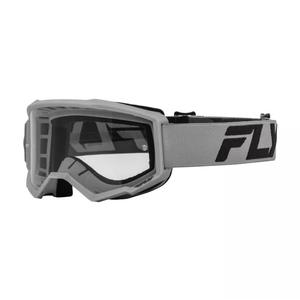 Детски очила за мотокрос FLY Racing Focus сребристо-черни с прозрачен плексиглас