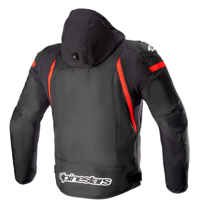 Alpinestars Zaca Водоустойчиво черно, червено и бяло яке за мотоциклет