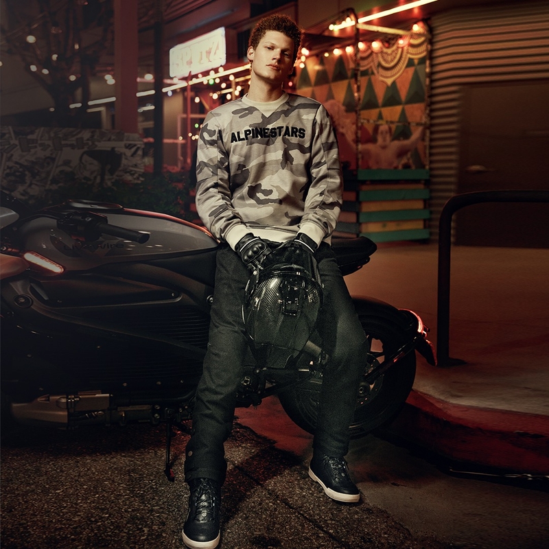 Alpinestars Legit Crew Fleece мотоциклетен суитшърт, светло камуфлажно-сив