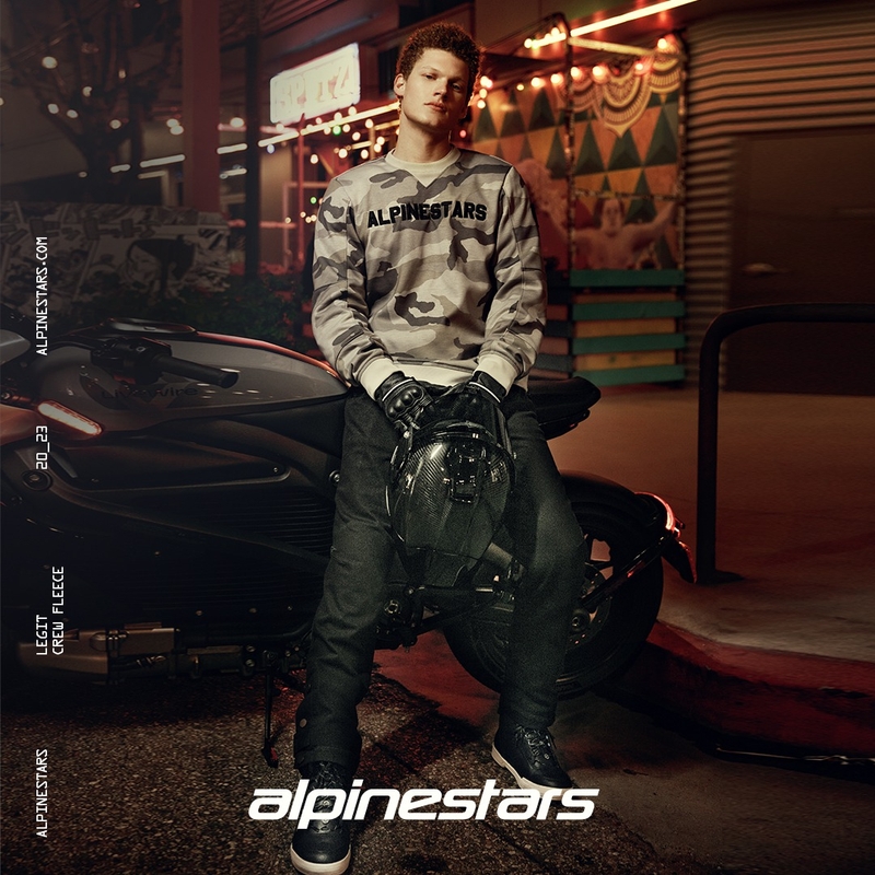 Alpinestars Legit Crew Fleece мотоциклетен суитшърт, светло камуфлажно-сив