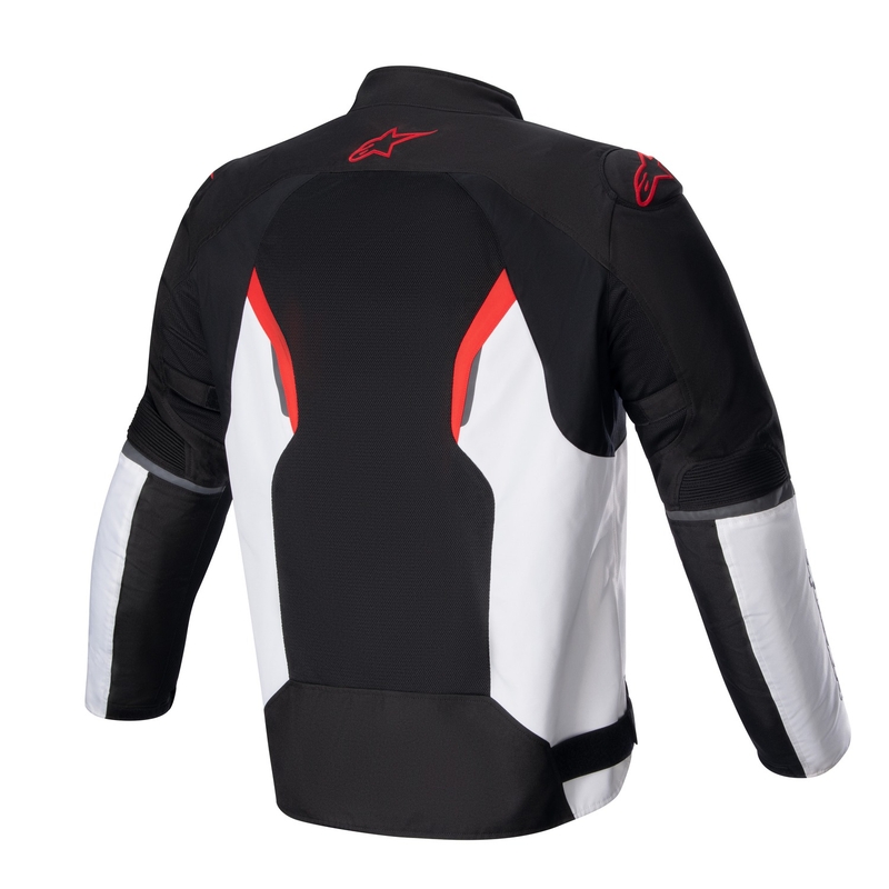Яке за мотоциклет Alpinestars AST AIR TECH-AIR 5 съвместимо черно-бяло-флуорово червено