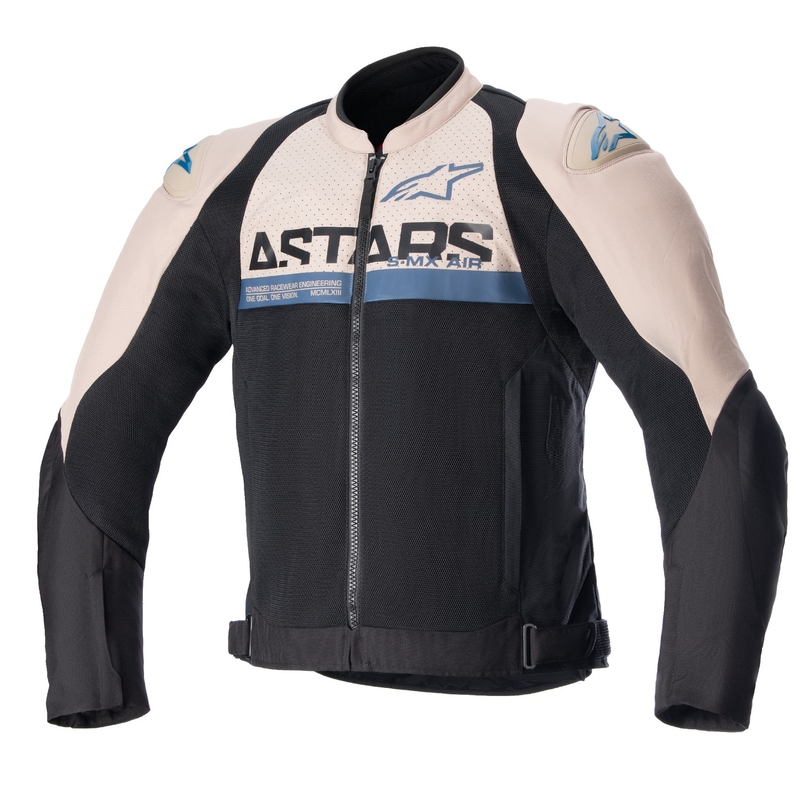 Alpinestars SMX Air светлокафяво-черно-синьо яке за мотоциклет