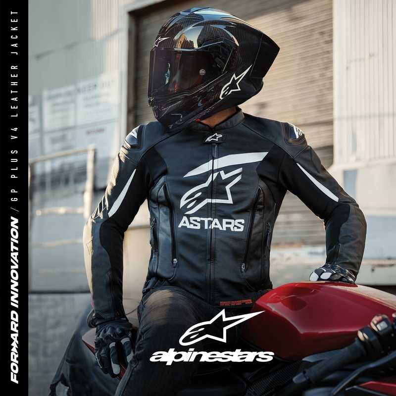 Alpinestars GP PLUS 4 черно и бяло яке за мотоциклет