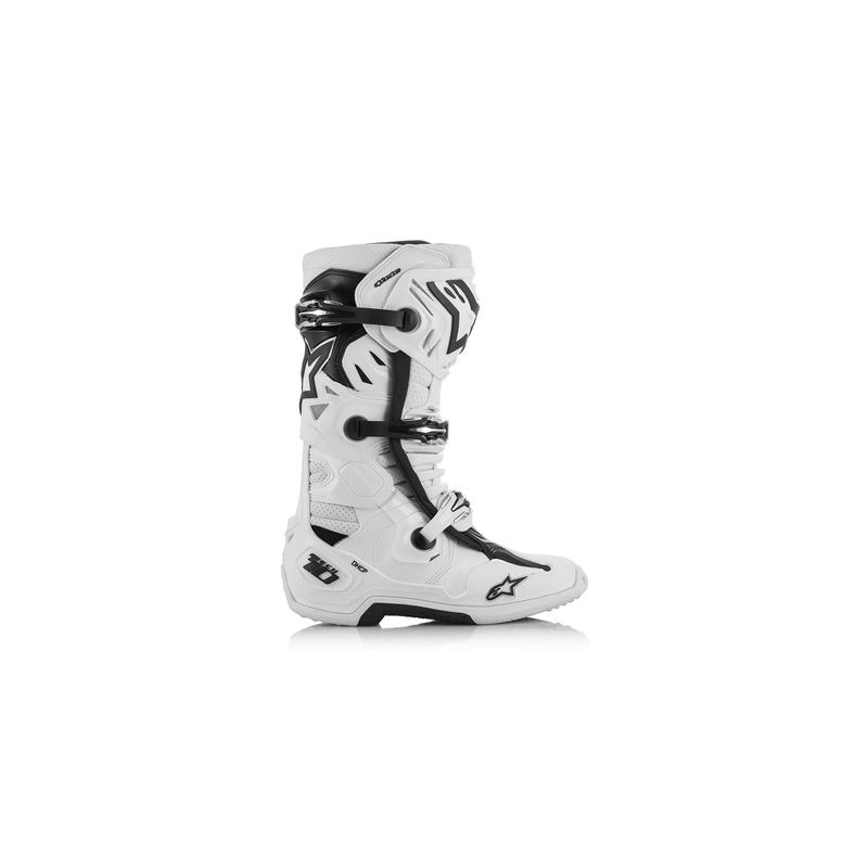 Alpinestars Tech 10 Supervented Мотоциклетни ботуши перфорирани бели