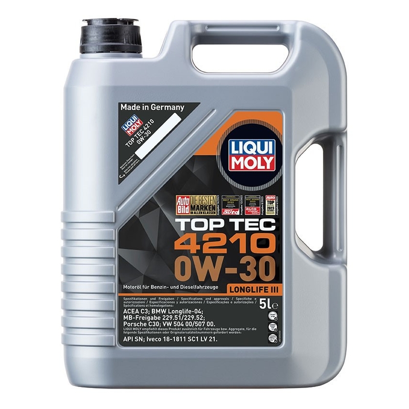 LIQUI MOLY Top Tec 4210 0W-30 Синтетично моторно масло 5 л